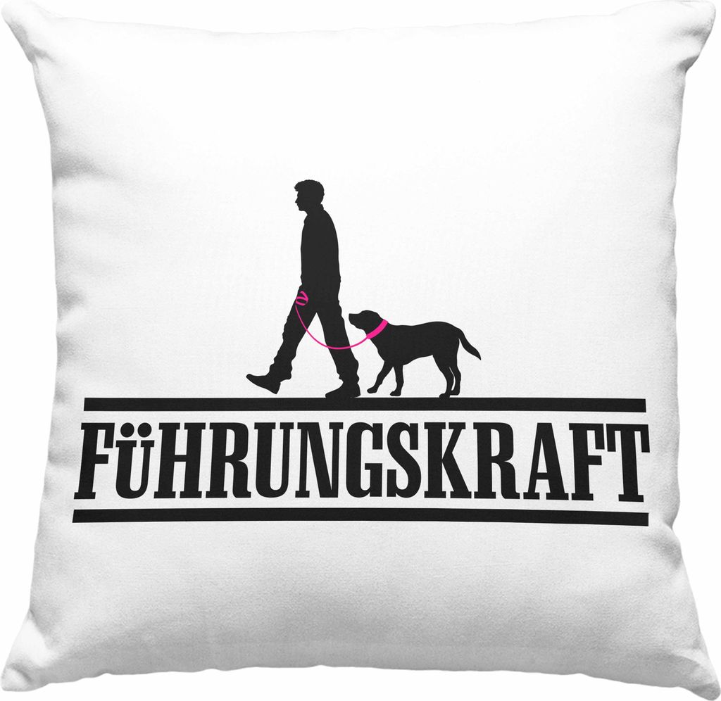 Trendation - Führungskraft Deko-Kissen mit Füllung 40x40 Hundebesitzer Hundebesitzerin Geschenk Gassi Gehen Hunde Deko-Kissen mit Füllung 40x40 ...