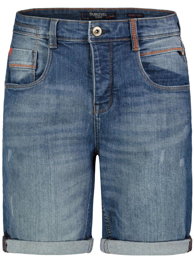 Sublevel Jeansshorts Used Waschung Klassischer Freizeit Stil Größe: 33W