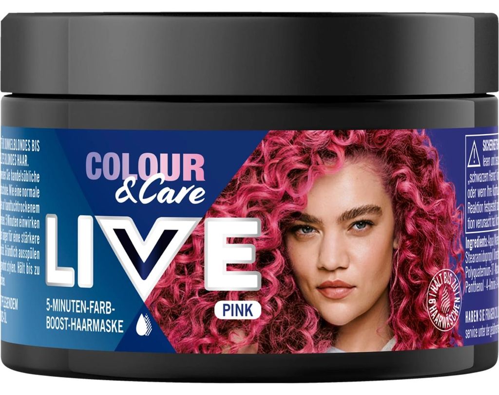 Schwarzkopf Live Colour and Care Haarmaske Pink 150ml Produktbild 