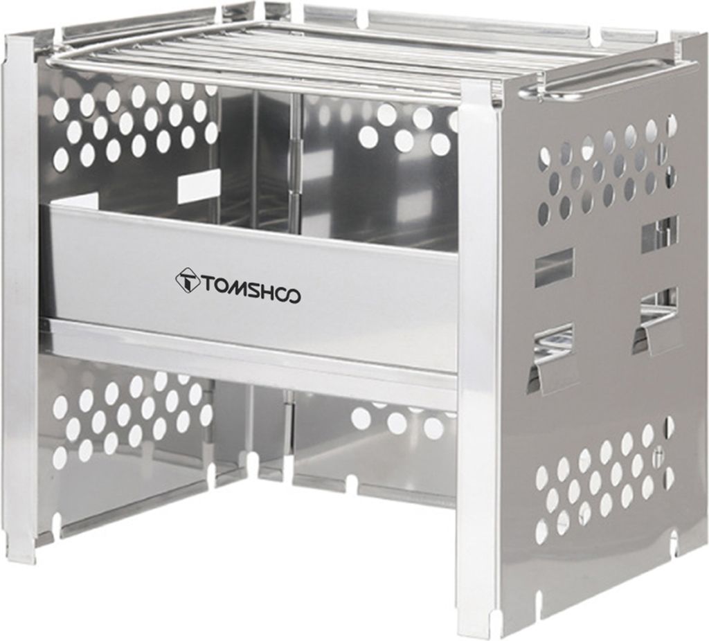 Outdoor-Edelstahlgrill, verstellbarer Herd, Holzofen, Picknick-Werkzeuge, geeignet für den Familiengebrauch beim Picknick-Grillen im Freien