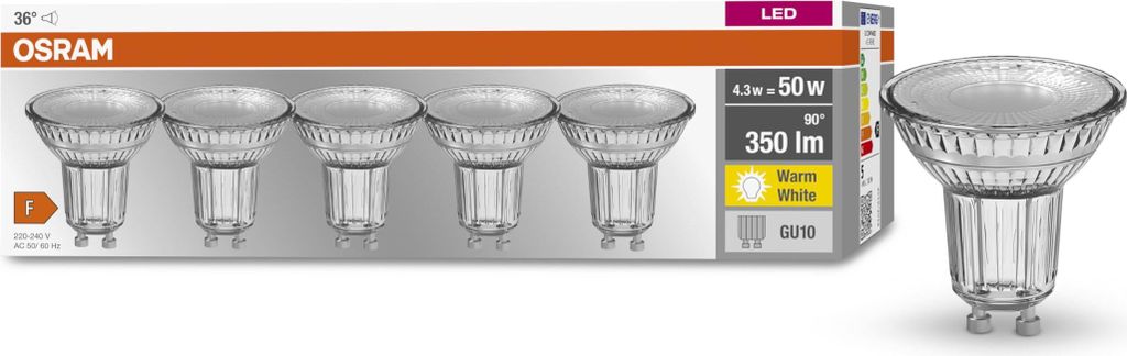 OSRAM Lamps LED Base PAR16 Reflektorlampe, Sockel: GU10, Produktbild 7