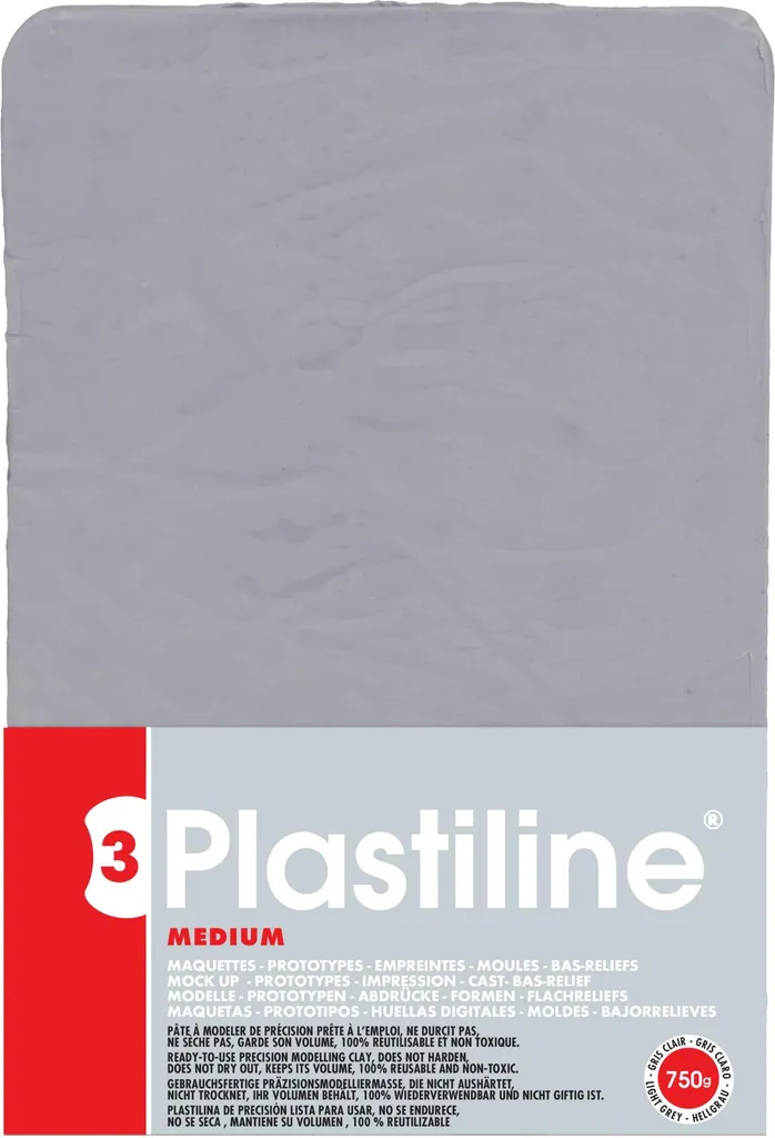 Pâte Modelage Gris Clair 7655T 750g Grade 3 pour Détails sans Retrait
