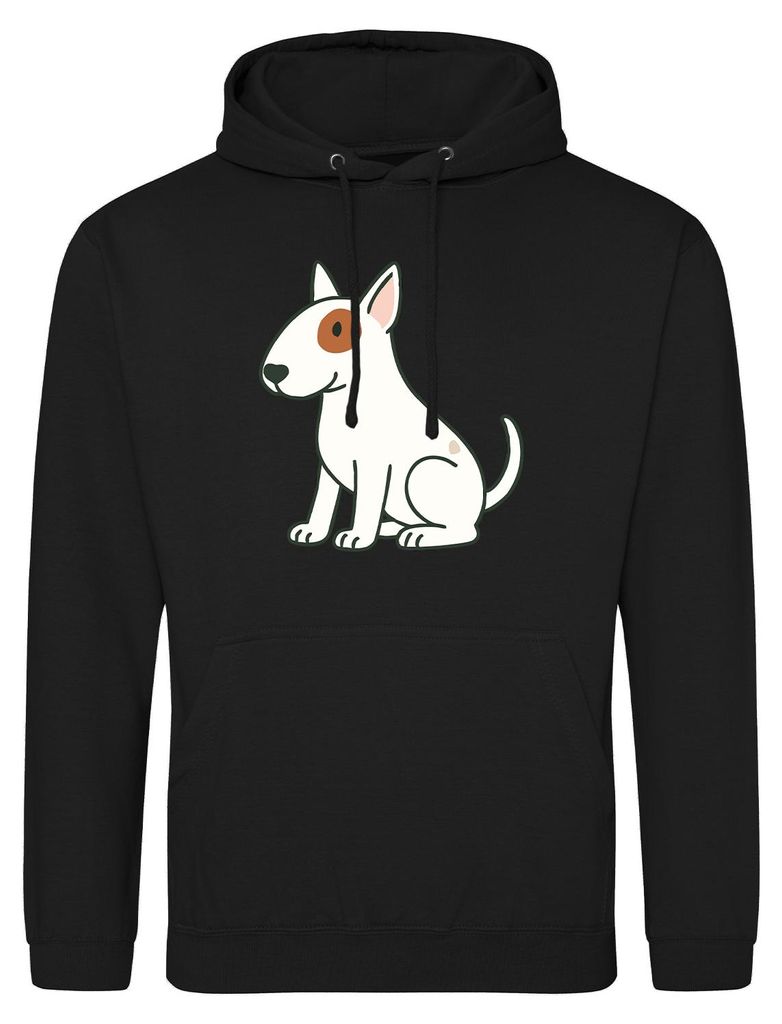 Huuraa Uni Hoodie Bullterrier Comic Bulli M Deep Black Vegan Sweatshirt Geschenkidee