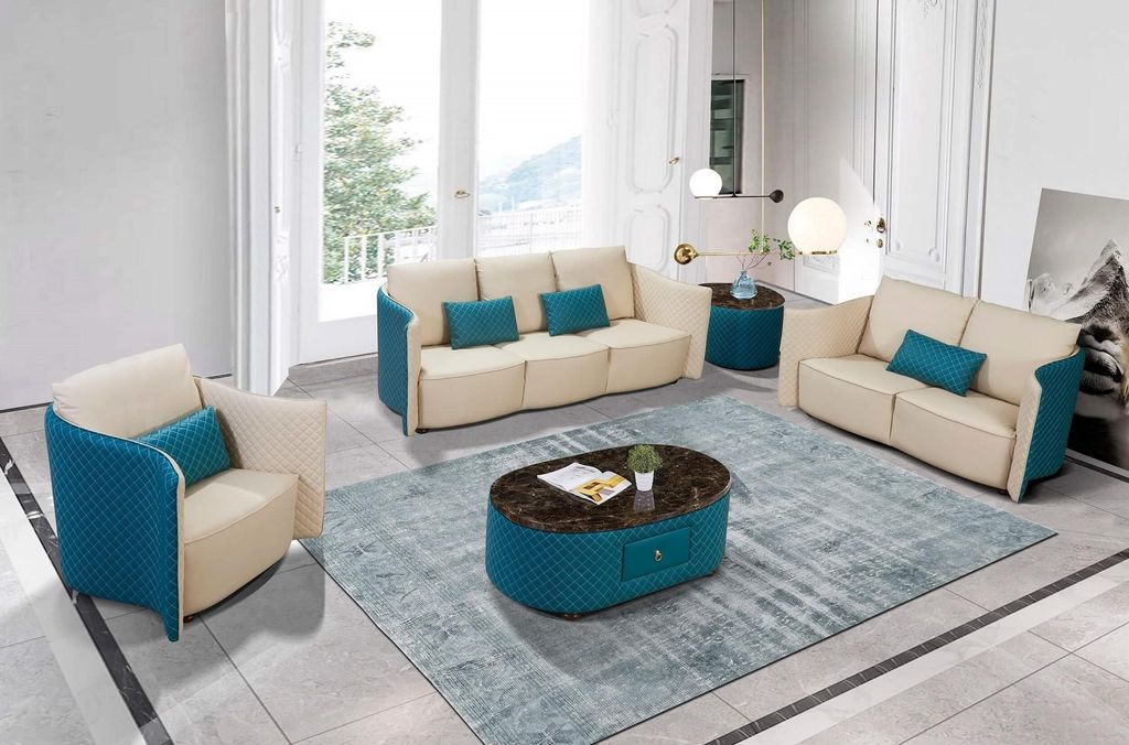 Dreisitzer Italienische Stil Sofa 3 Sitzer Modernes Sofa Ledersofa Couch Möbel