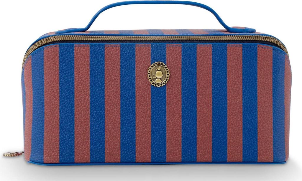 Pip Studio Cyrille Cosmetic Bag Medium Stripe Farbe Blue 23.5x11x5x22cm
