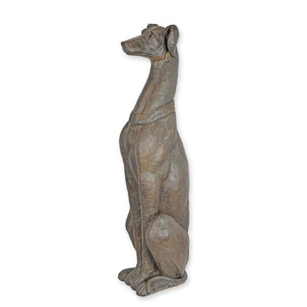 Deko Figur Vintage Retro Motiv: Windhund sitzend Höhe 76,8 Produktbild 