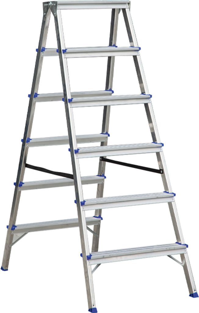 Stehleiter Aluleiter  Mod. KDSS - Stufenanzahl: 2 x 6, Höhe Produktbild 