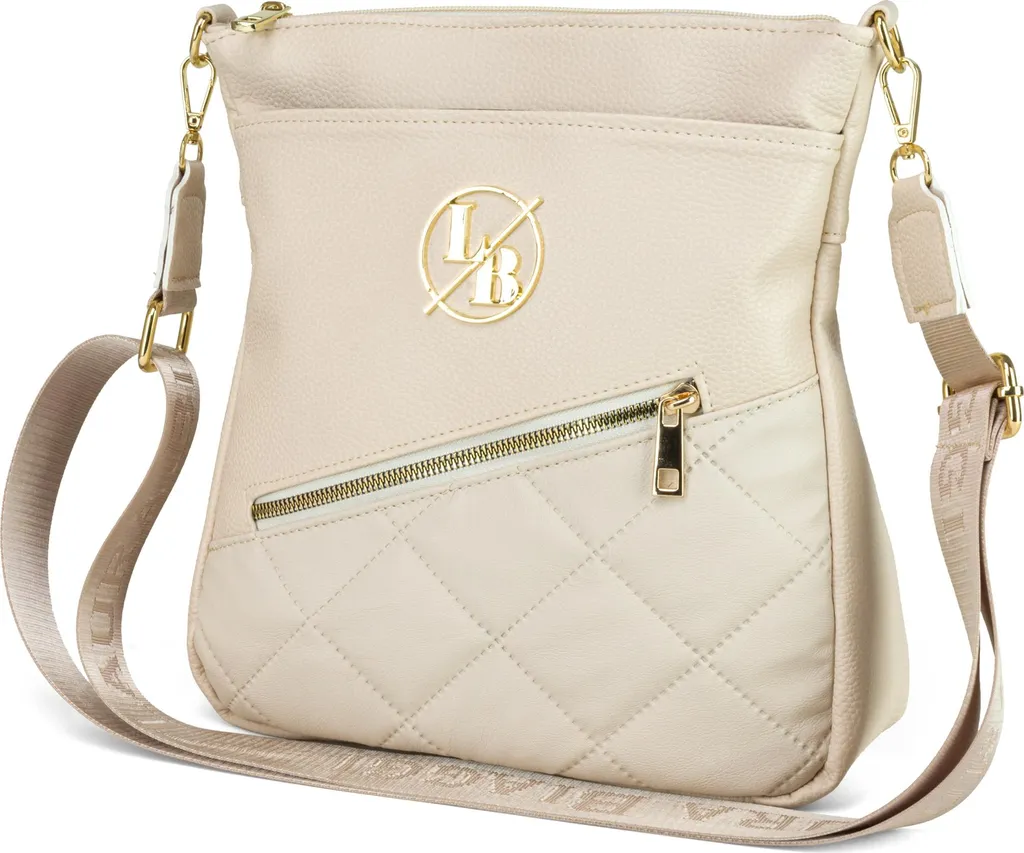 Borsa Laura Biaggi Beige A5 con Tracolla Logo - Design Chic 2026