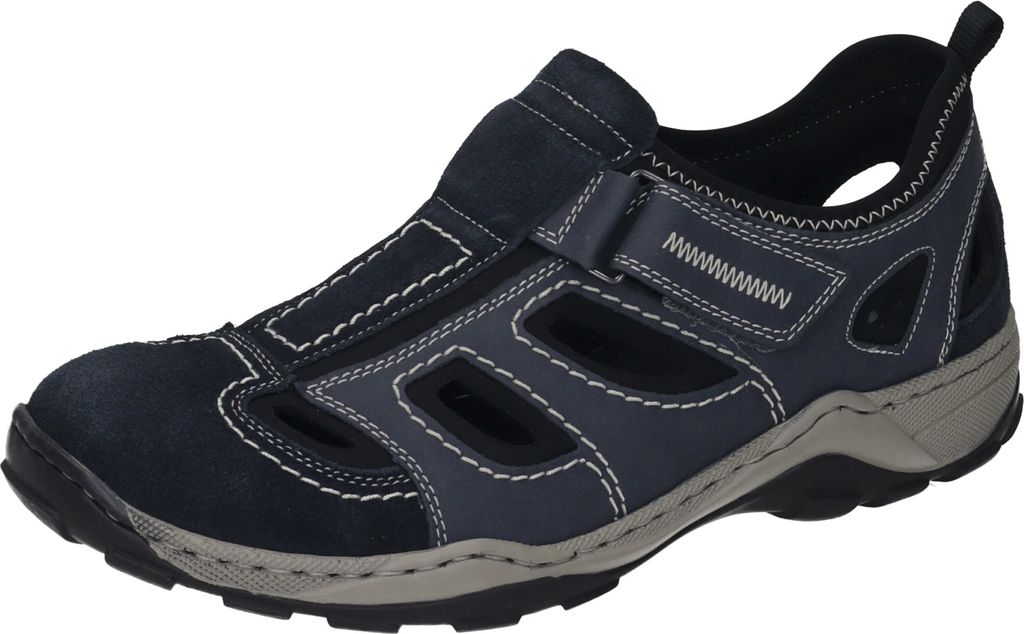 Rieker Herren Klett Halbschuh durchbrochen dunkelblau 44 Produktbild 40