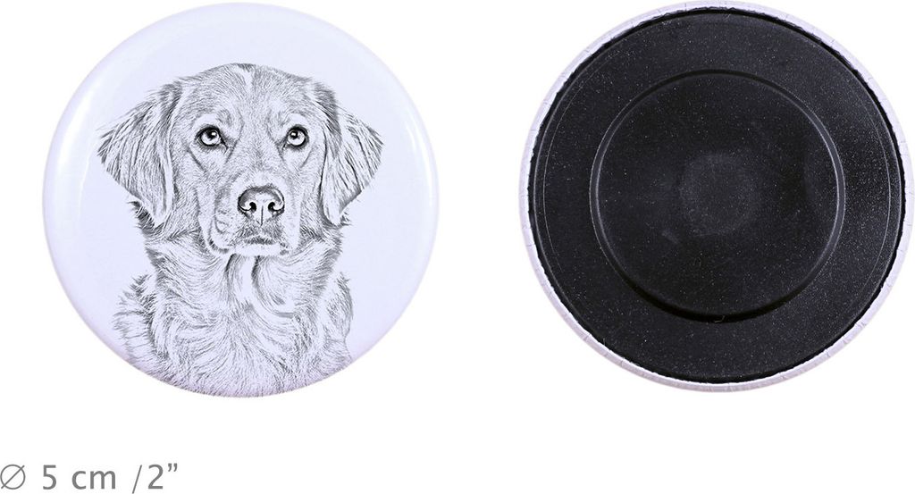 Nova Scotia Duck Tolling Retriever, Toller Magnet mit einem Hundepfotenabdruck, außergewöhnlich leicht, starker Magnet, handgefertigtes Produkt d...