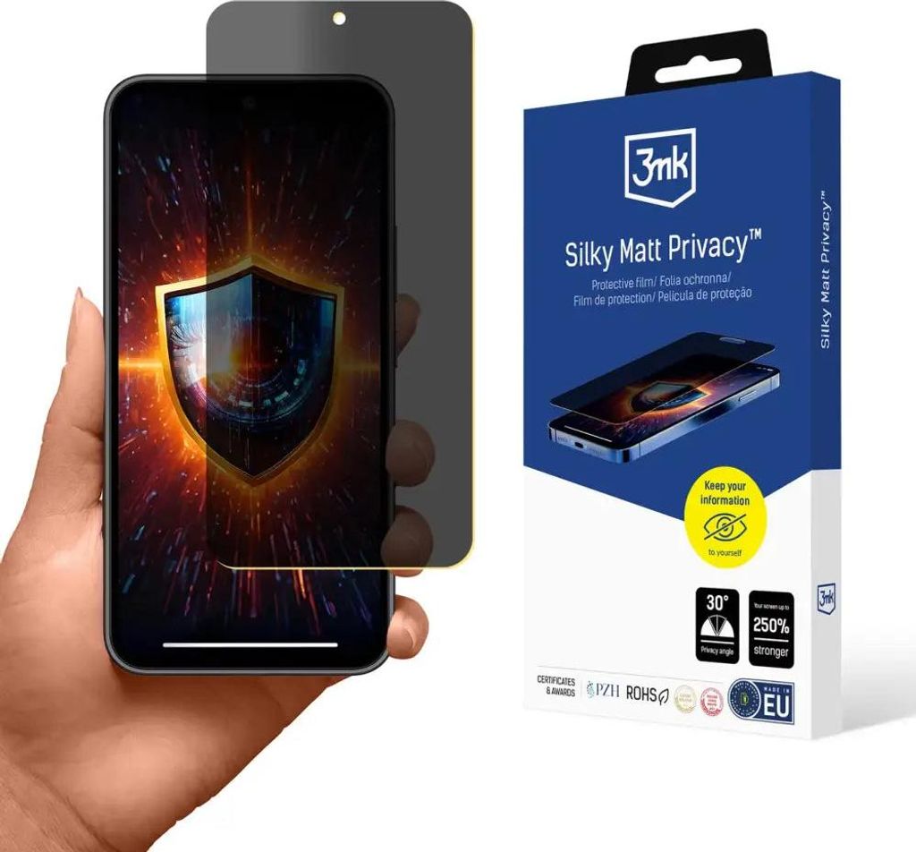 3mk Display Schutzfolie Privatisierung Film Handyfolie Silky Matt Privacy für Samsung Galaxy A54 5G