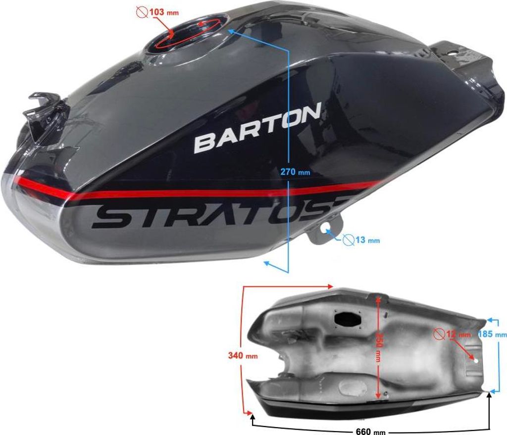 Kraftstofftank rot Stratos 125