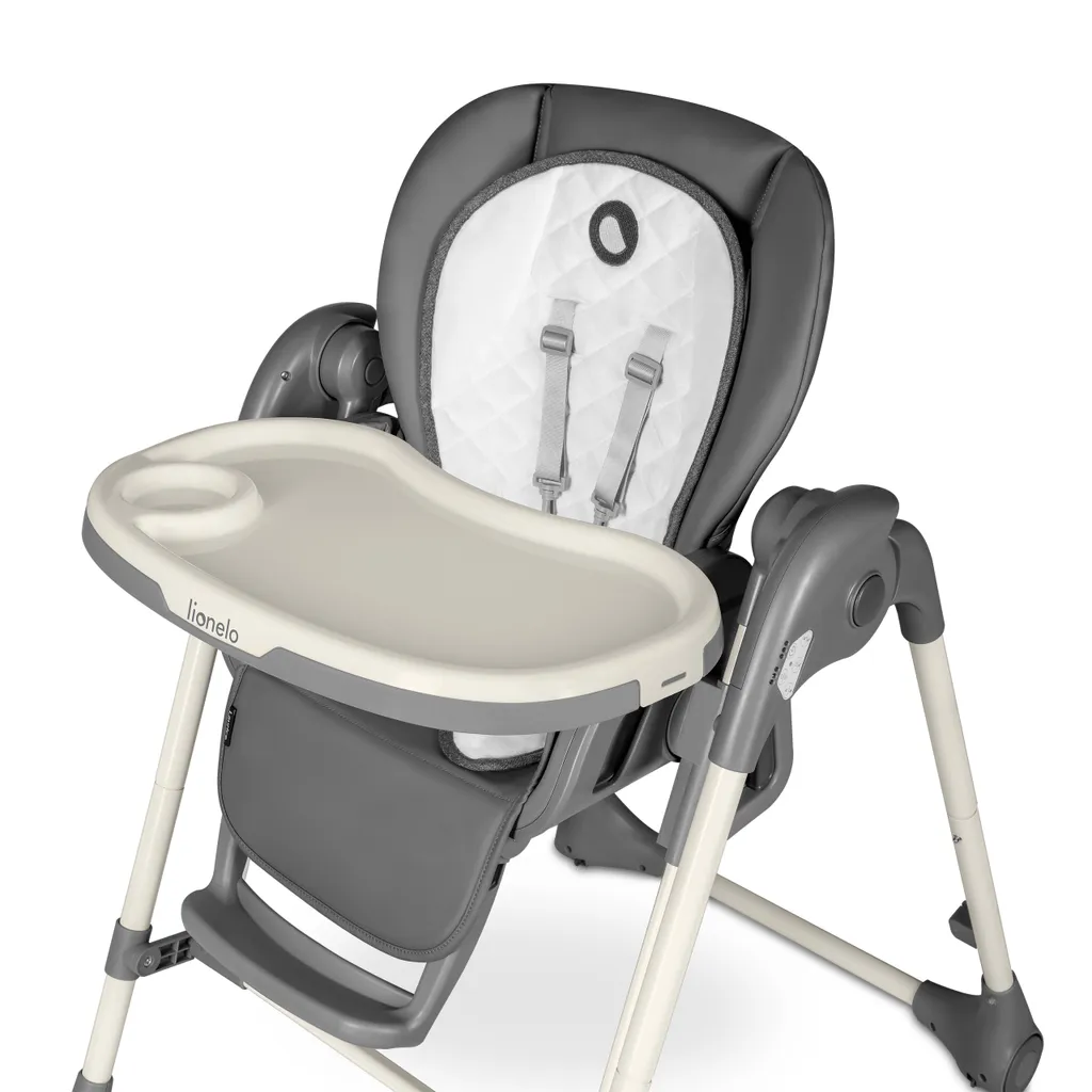 Chaise Haute Bébé Évolutive LIONELO Laurice Grise Réglable et Inclinable - 13
