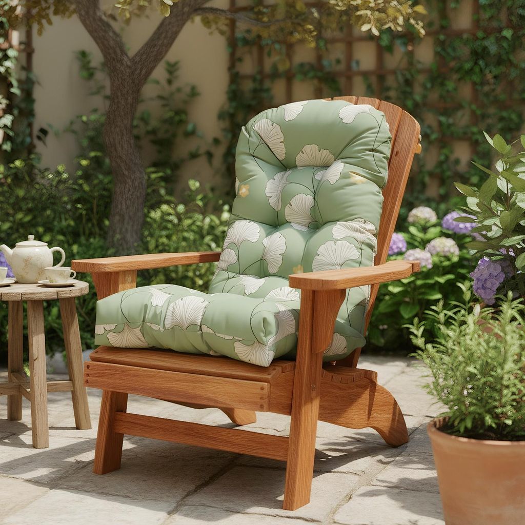 Outdoor-Schaukelstuhlkissen mit Bändern,Hochlehner Auflagen Stuhlkissen Sitzkissen,wasserfest Adirondack Stuhl Ersatzkissen,Lounge-Sitzkissen für...