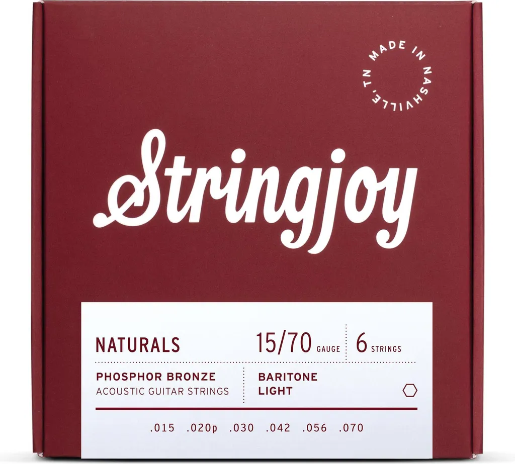 Cordes de guitare baryton acoustique Stringjoy Naturals 15-70 Bronze
