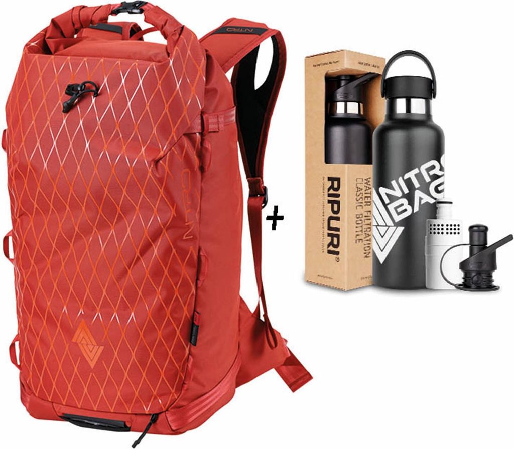NITRO Tourenrucksack Rucksack Splitpack 30 X Ripuri Set 22L Supernova rot