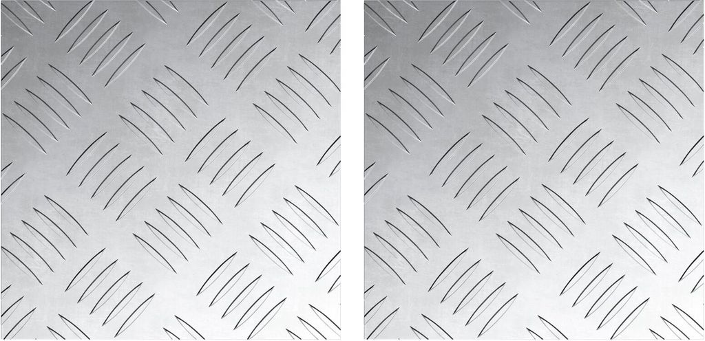Aluminium-Riffelbleche 2 Stück Rutschfest 20x20 cm, Stufenmatten DesignMöbel Neu