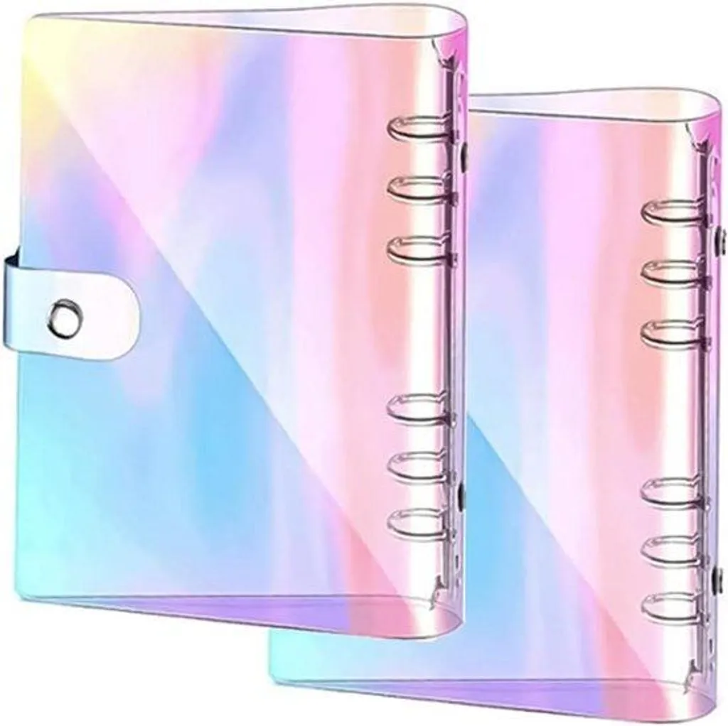 Lot de 2 Blocs-notes A6 Rechargeables avec Motif Dégradé et Carte Laser