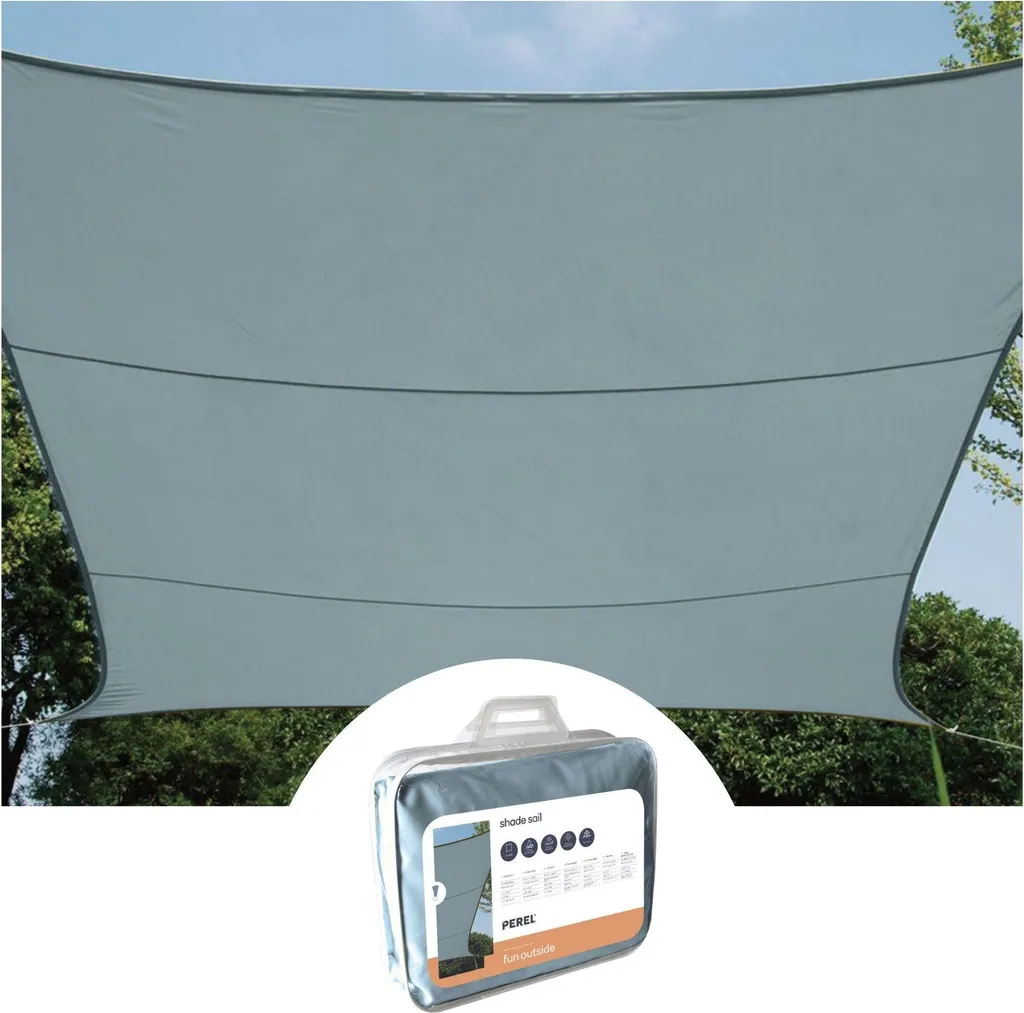 Relaxdays Tenda A Vela Rettangolare 2x3 M – Impermeabile E Anti UV 30+ Per Terrazza, Giardino E Piscina