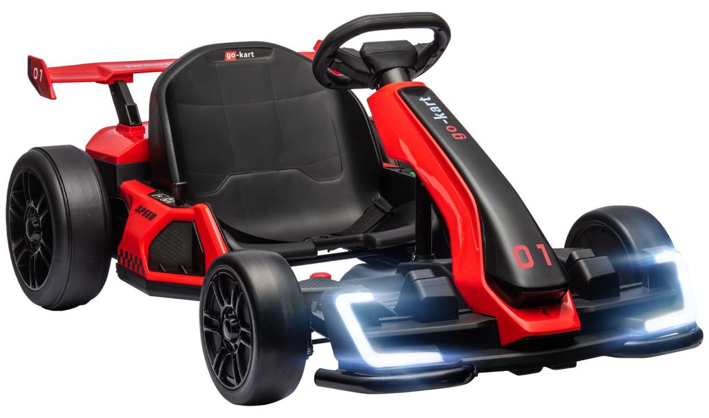 HOMCOM Elektrický detský go-kart 24 V, rýchlosť 6-12 km/h, Obrázok produktu 