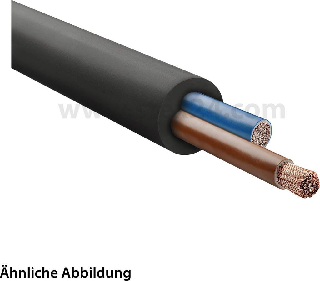 HELU KABEL H07RN-F 2X6mm² Gummischlauchleitung AD 13,1mm - Produktbild 