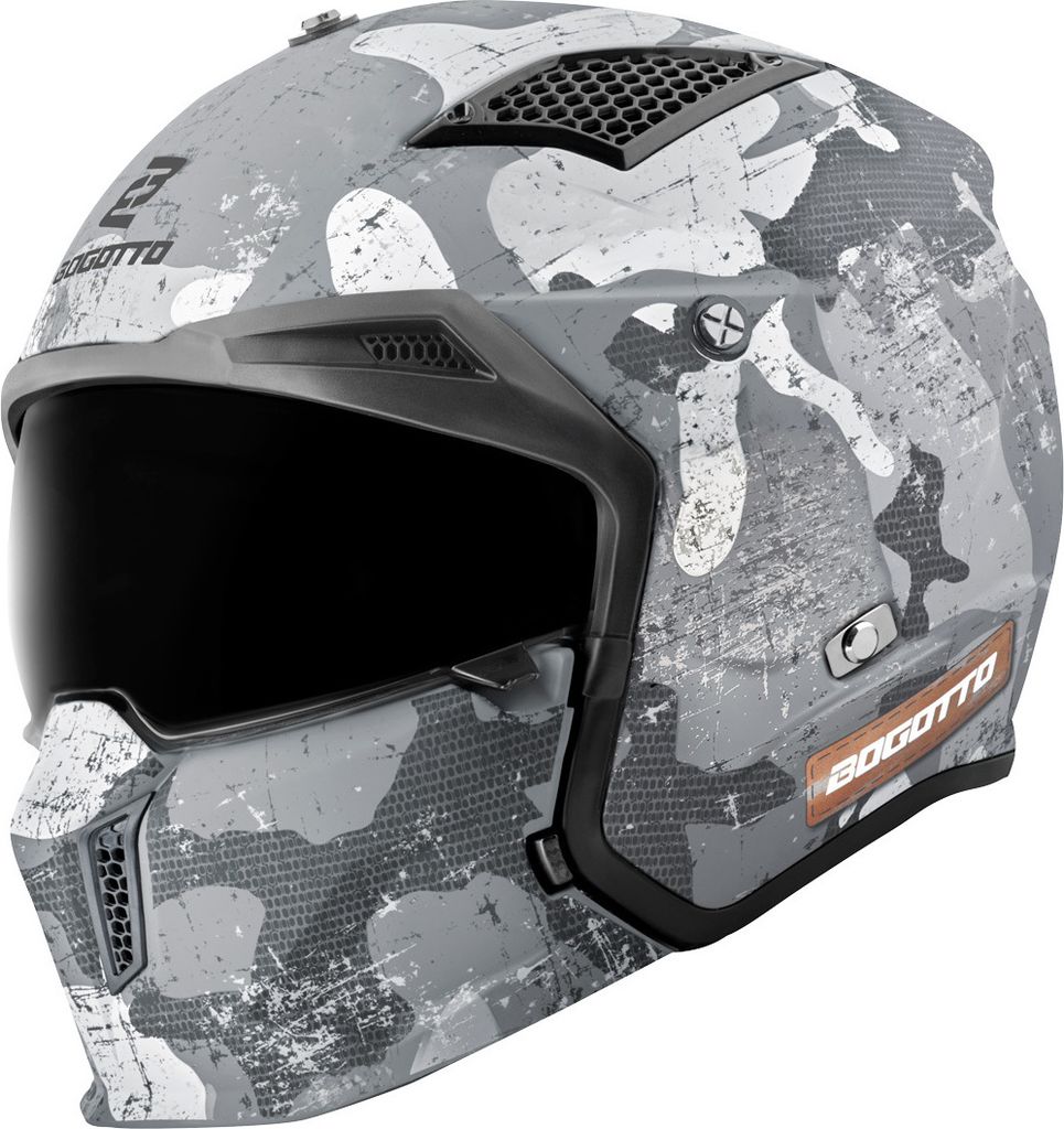 Bogotto Radic Camo 22.06 Helm, weiß matt, L