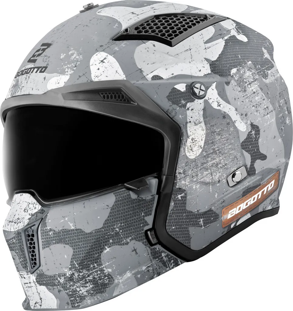 Casco Bogotto Radic Camo 22.06 Grigio Matt 2XL - Prezzo e Opinioni