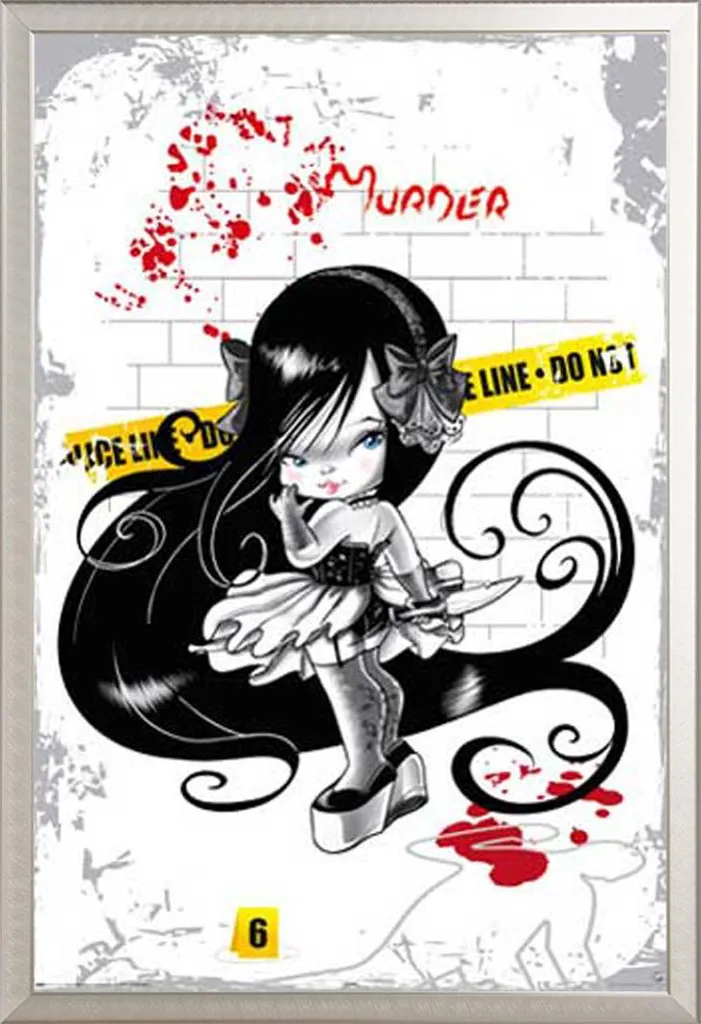 Cadre Photo Argenté Shinsuke Anti-Casse avec Poster Fox Maya Police