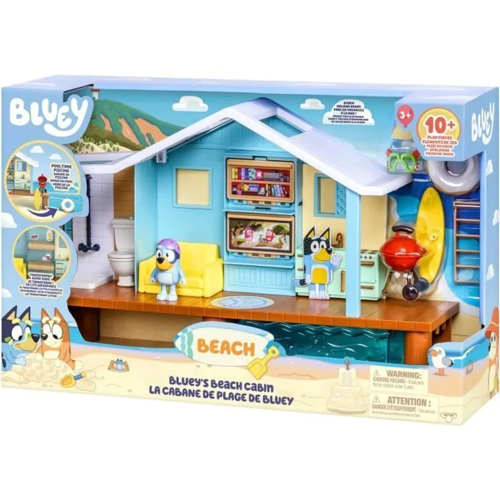 Jouet de plage Bluey : Cabane interactive pour imaginer les vacances - 4