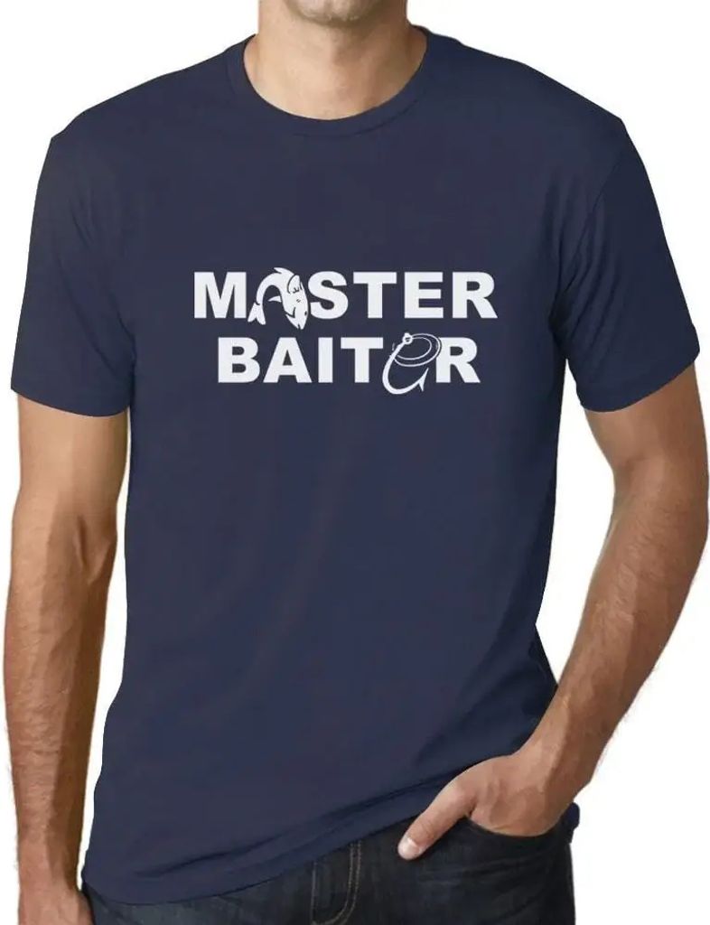 Herren Grafik T-Shirt Meister des Fischköders – Master Fishing Baiter – Öko-Verantwortlich Vintage Jahrgang Kurzarm Lustige Druck Geburtstag ...