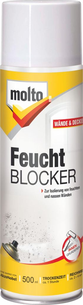 Molto Feucht-Blocker Weiß Spray 500 ml Grundierung Isolierfarbe
