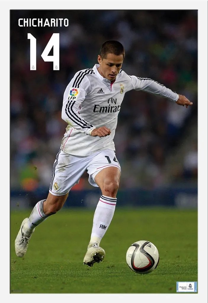 Poster Chicharito Real Madrid 14/15 | Cornice Shinsuke Maxi MDF e Acrilico