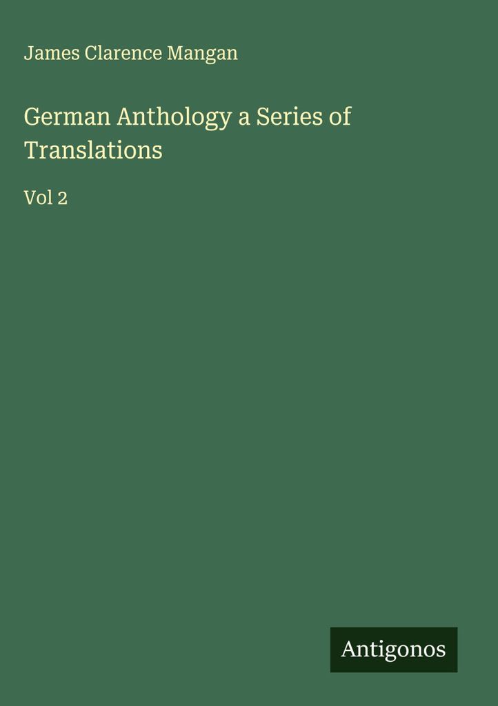 Deutsche Anthologie eine Reihe von Übersetzungen