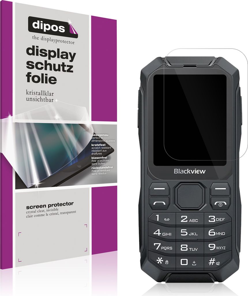 4x Schutzfolie für Blackview N1000 klar Displayschutzfolie Folie Display Schutz dipos