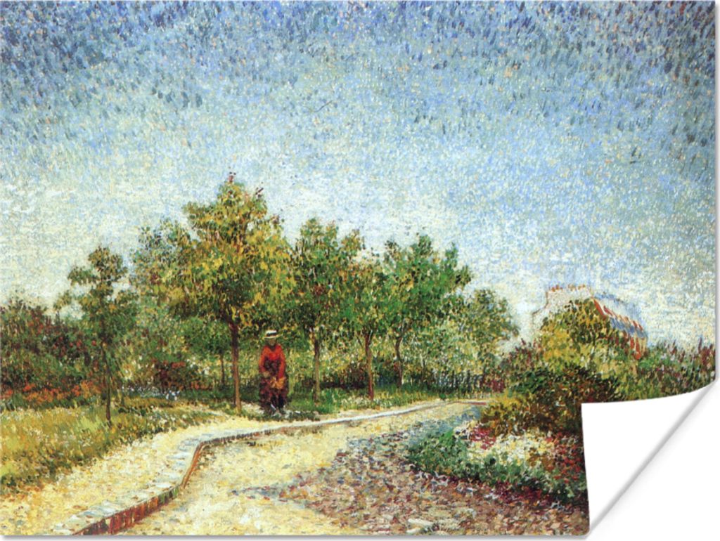 MuchoWow Poster Allee im Park Voyer d'Argenson in Asnières - Vincent van Gogh 160x120 cm - Foto Plakat