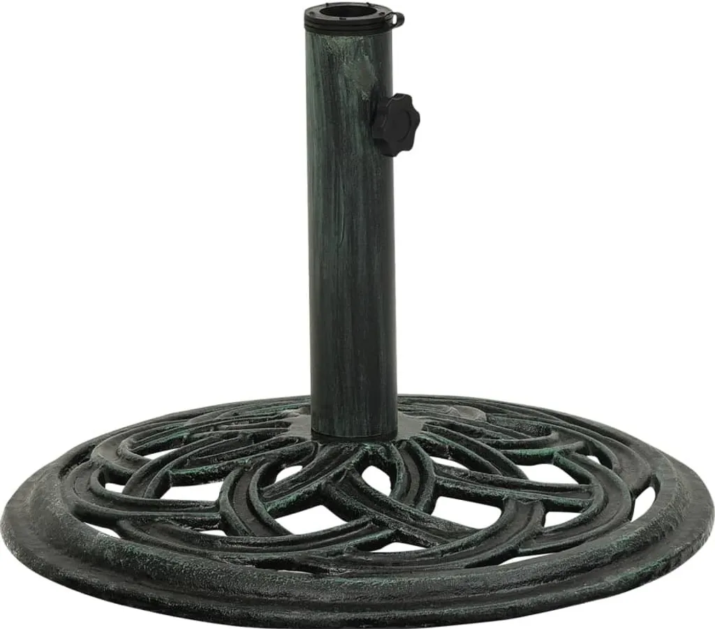 Supporto per ombrellone verde 44x44x31 cm in ghisa