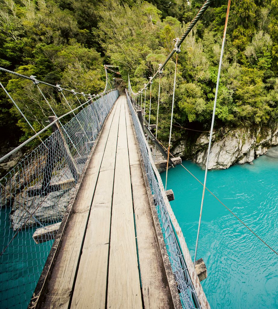 Fototapete - Wooden Bridge 225x250cm - Vliestapete Produktbild 
