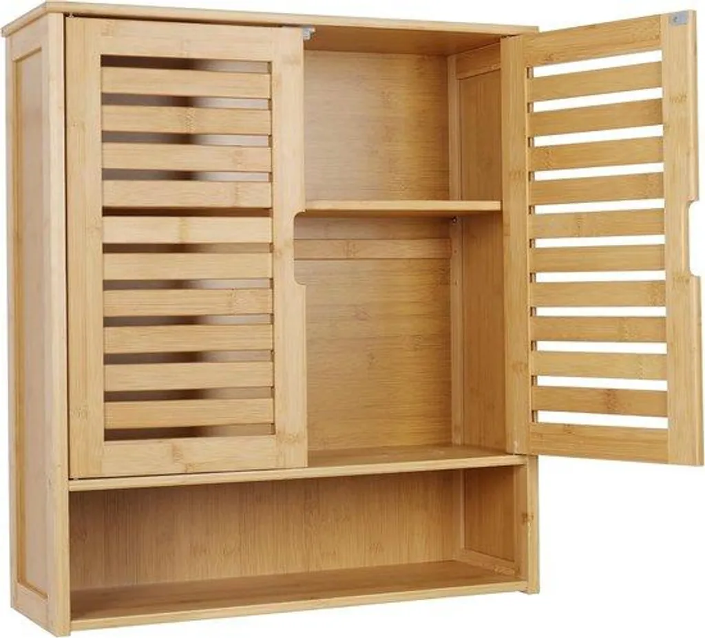 Étagère murale bambou : Gagnez de la place en salle de bain modulable