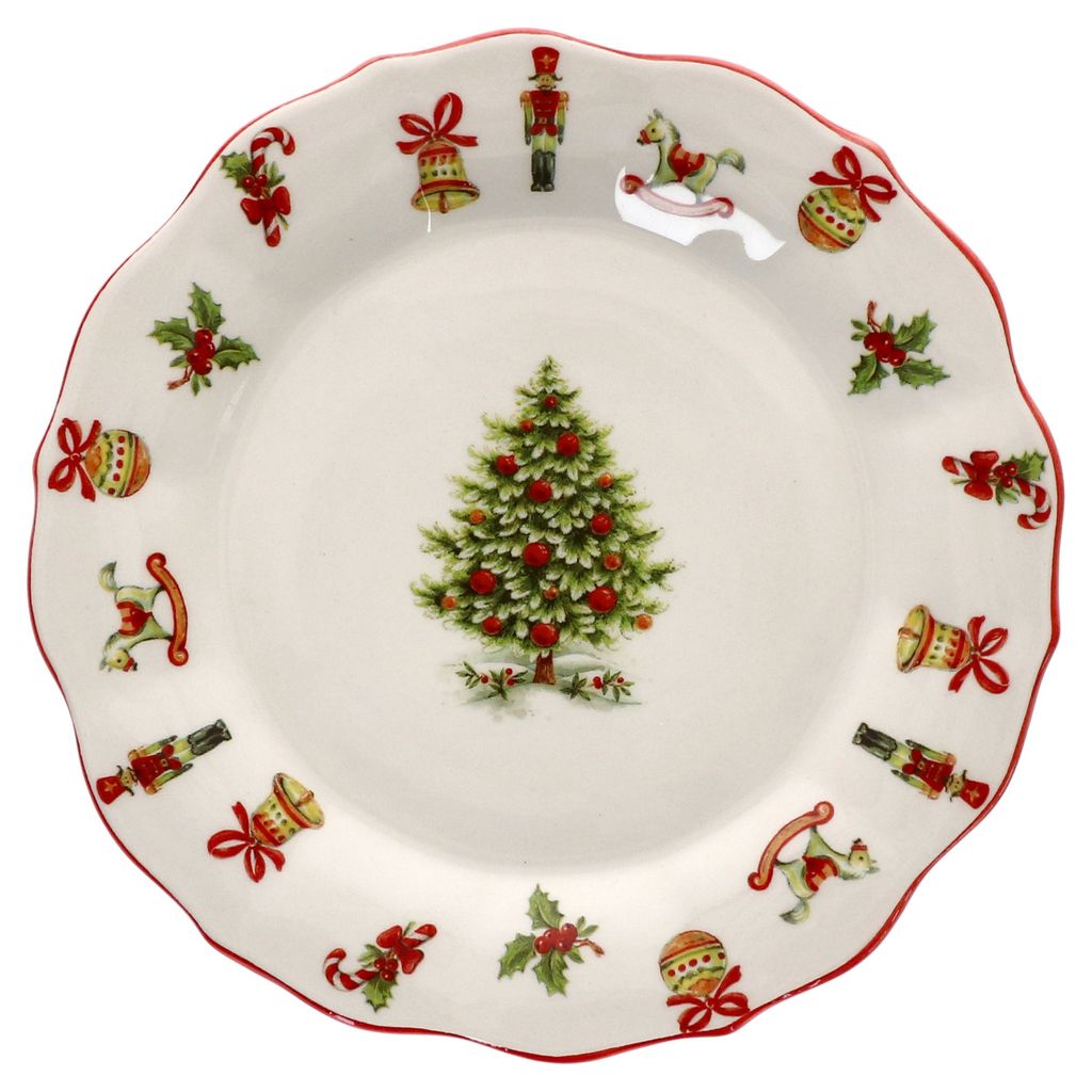 Maestro Natale Kuchenteller Keramik Dessert-Teller Frühstück Weihnachten