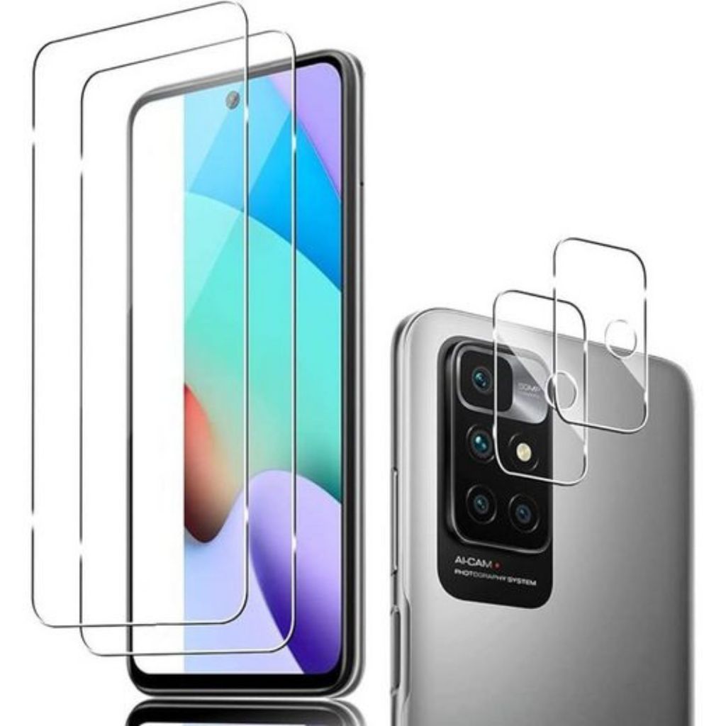 Xiaomi Redmi Note 10 Pro Hülle 2X 3D Schutzglas ( Display + Kamera