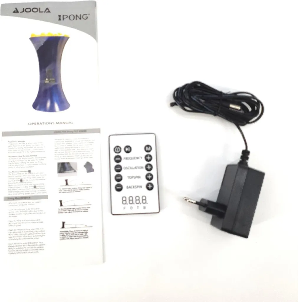 Lanceur de Balles Joola Ipong V300 Bleu avec Oscillation Variable - 12