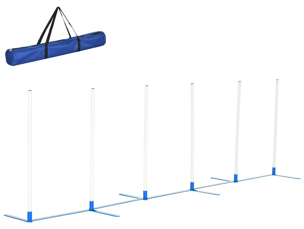 PawHut Hunde Agility Training Slalomstangen für Haustiere Produktbild 