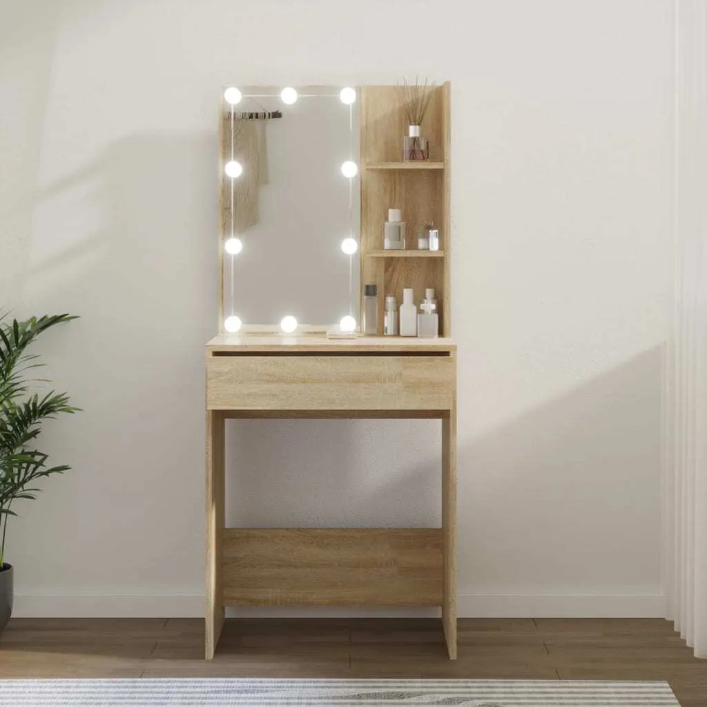 Comodino LED Grande Rovere Sonoma 60x40x140 cm | Mobili Camera