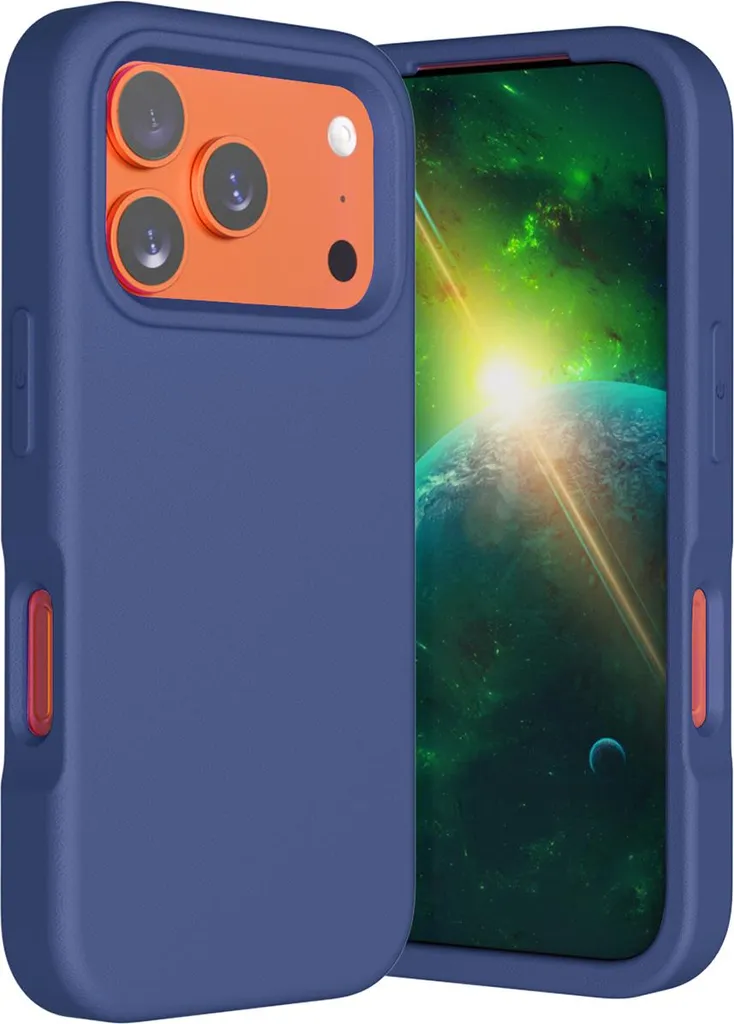 Custodia EVA iPhone 17 Pro Max Blu Scuro | Test Anti-Shock Estremo