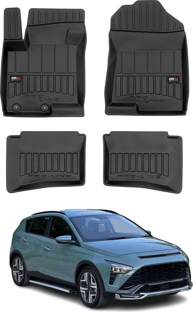 2021-2025 Hyundai Bayon Fußmatten TPE Schwarz 4 tlg