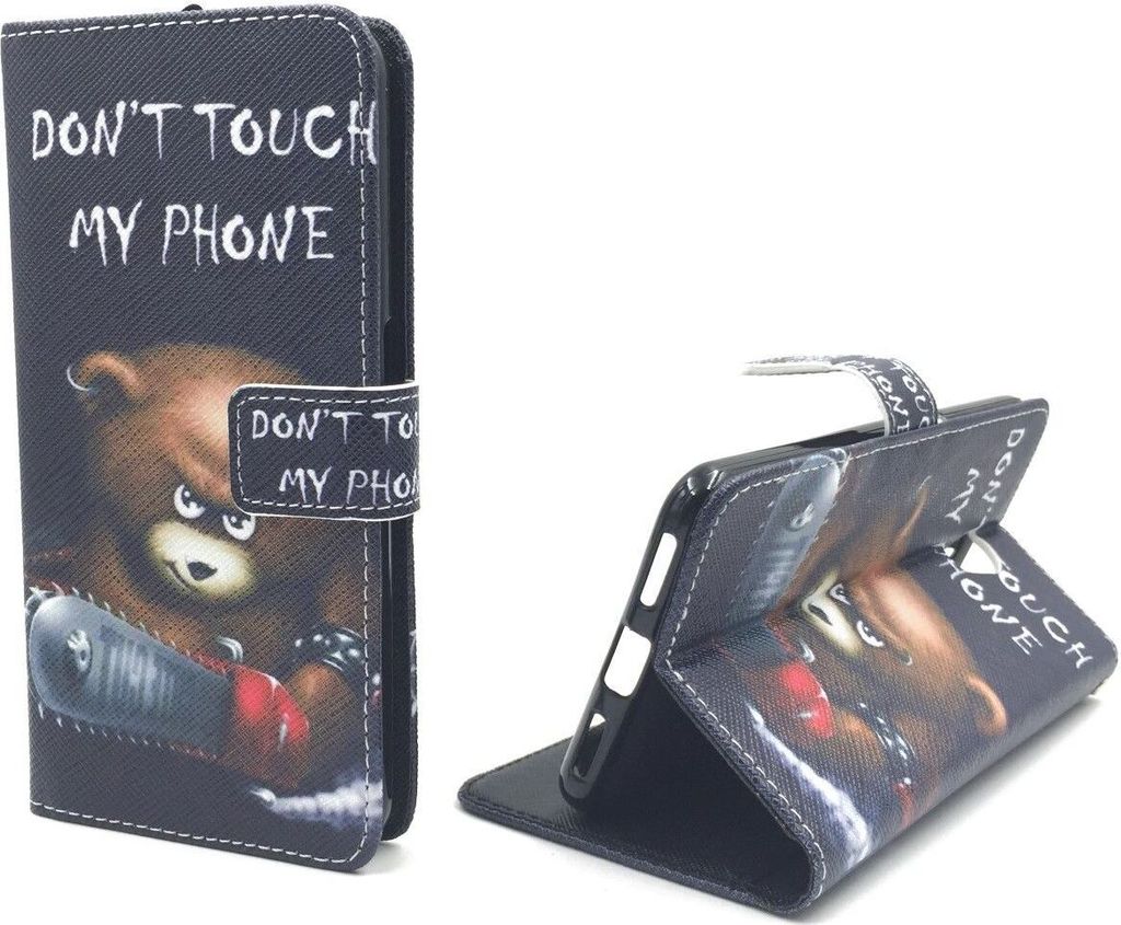 Handyhülle Tasche für Handy ZTE Blade V7 Schriftzug Bär mit Produktbild 