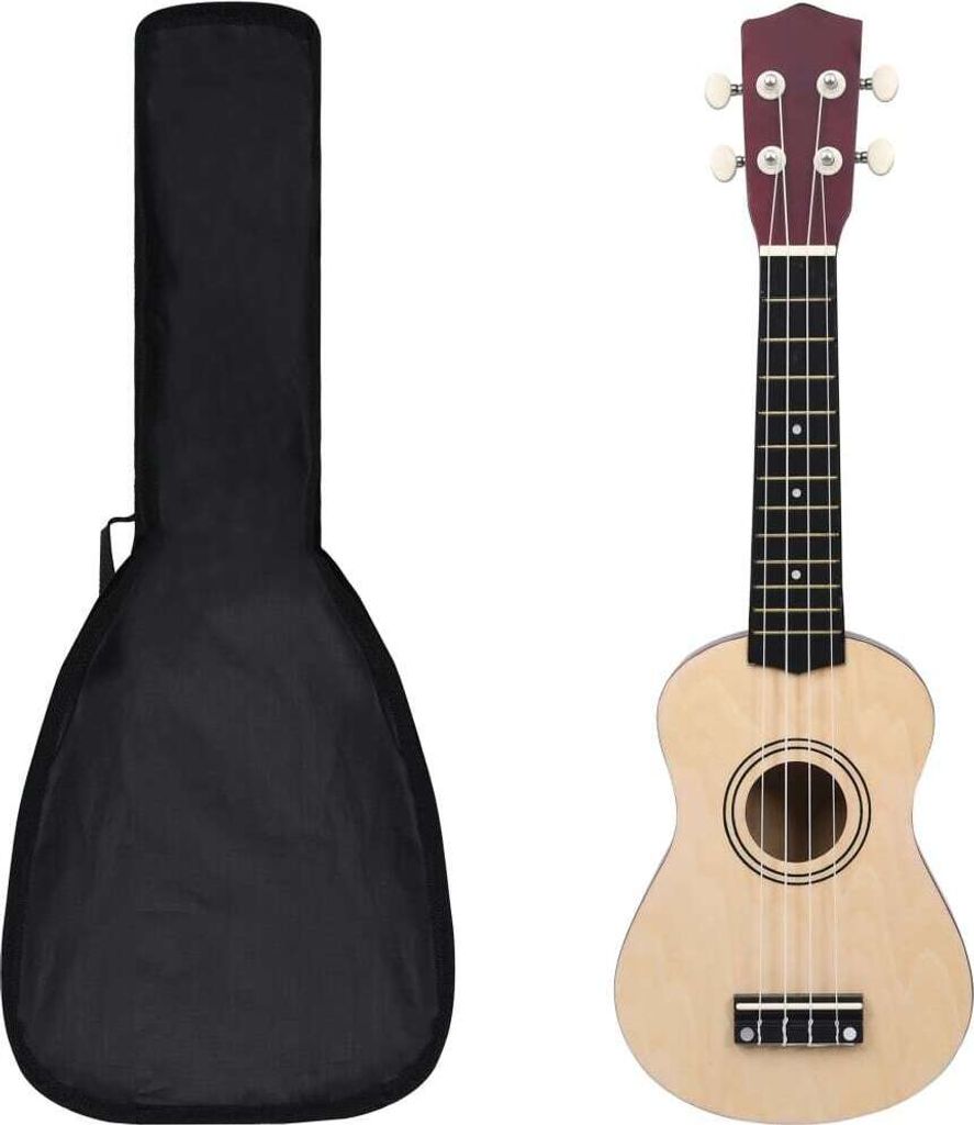 Sopran Ukulele Set für Kinder mit Tasche Dunkles Holz 21"