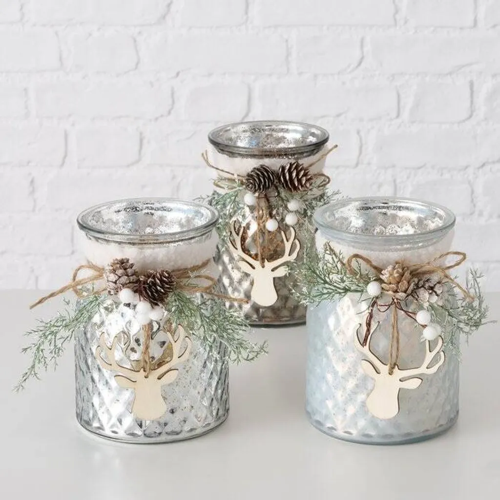 Candeliere Decorativo WILKA 16 cm - Arredo Natale Essenziale