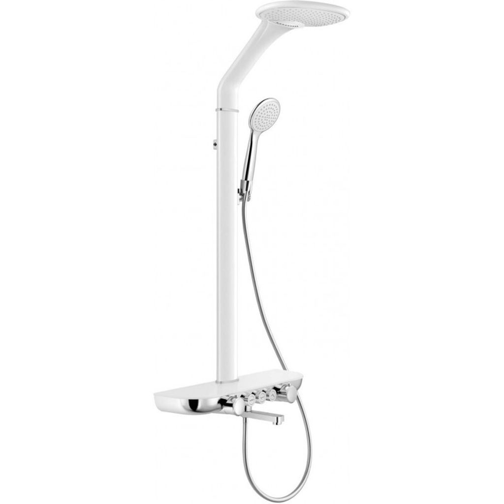 copy of Mexen KX05 Brausegarnitur für Aufputzmontage mit Kopfbrause und Thermostatmischer, Weiß - 771500591-20