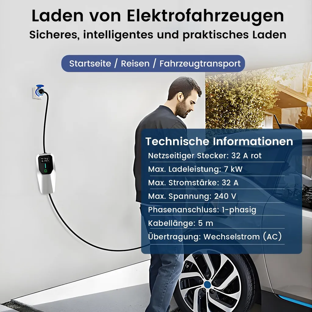 Cavo Ricarica EV Hexinex Tipo 2 32A 7kW | Energia per il Domani - 2